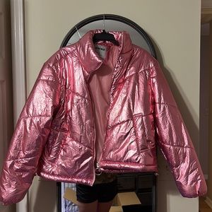 Hot Pink Metallic Coat